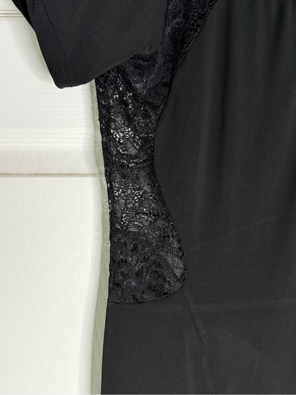 Practice Dance Dress Latin Ballroom Tango Lace Panels Black Medium NWT - Picture 3 of 9
